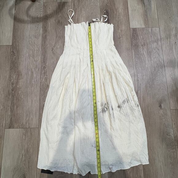 ASTR THE LABEL Women's Sunny Pleated Midi Dress Size M In Soft Yellow - Picture 8 of 13